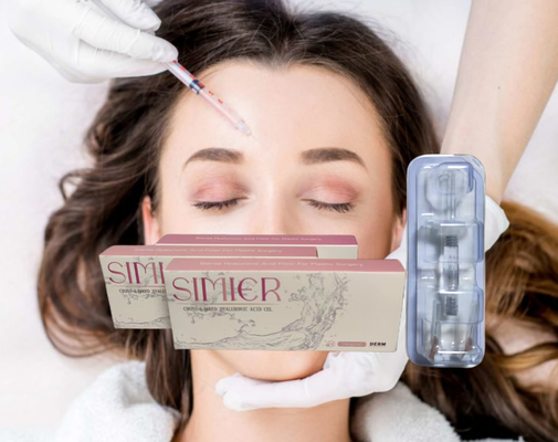 Traitement par injection de gel hyaluronate de sodium transparent de 10 ml pour remplir les lignes du sourire